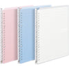 Kokuyo Campus Smart Ring Binders 3 Pack, B5 Light Colors Binder Notebooks, Up to 25 Sheets 26 Holes Slim Binder Folder with 10 Campus Sarasara Loose-leaf Paper Each for Study and Journal, Japan Import - Light Colors