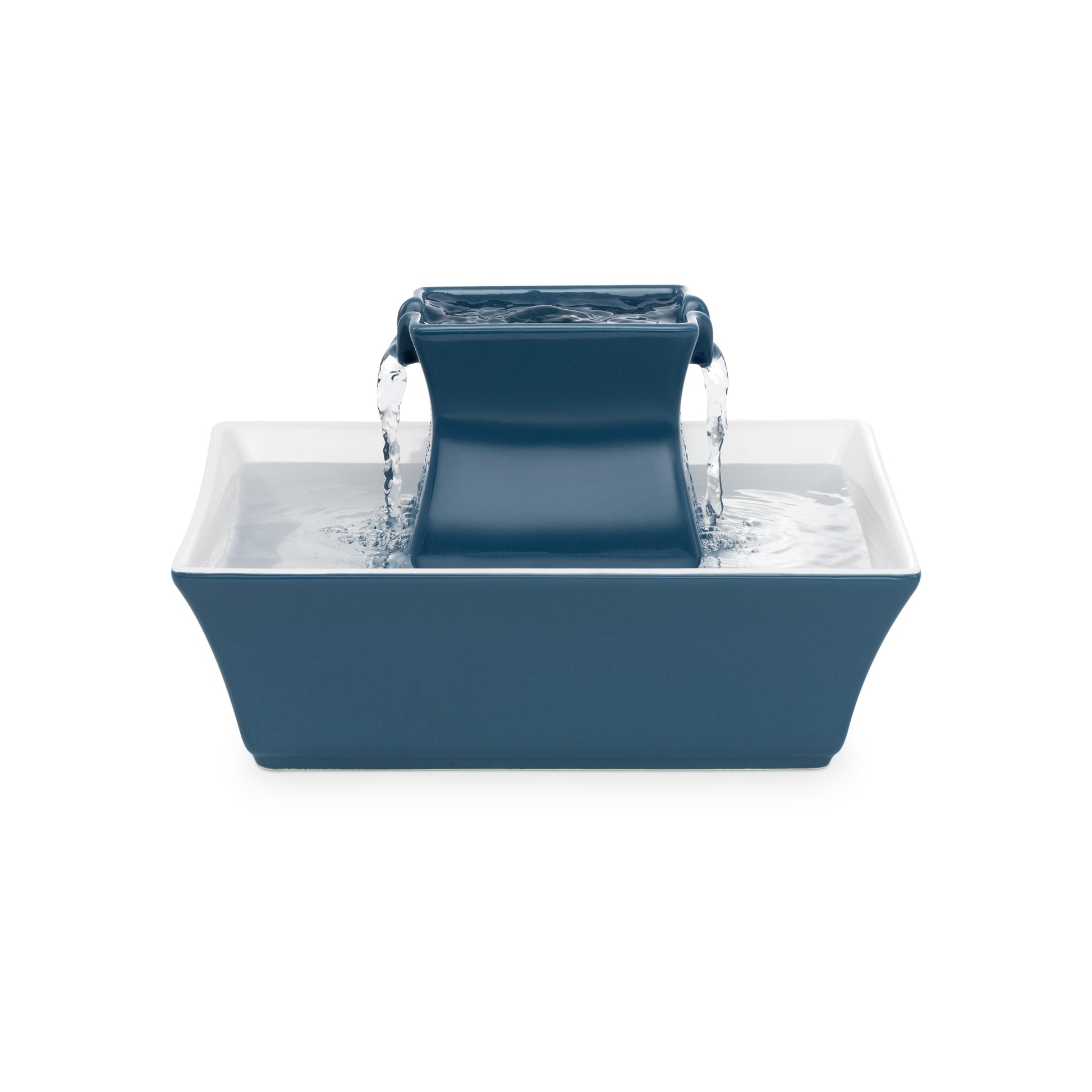 Buy now PetSafe Drinkwell Pagoda Fountain - Hygienic Ceramic Continuous Flowing Fountain - Elevated Upper Bowl & Double Free-Falling Stream Design - Minimalist Pet Hydration Station - 70 oz Capacity at indiglob india