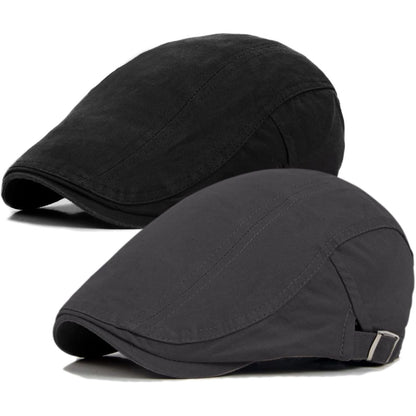 Newsboy Cap for Men Flat Hats Adjustable Breathable Irish Caps Cabbie Ivy Driving Hunting Sport Golf Outdoor