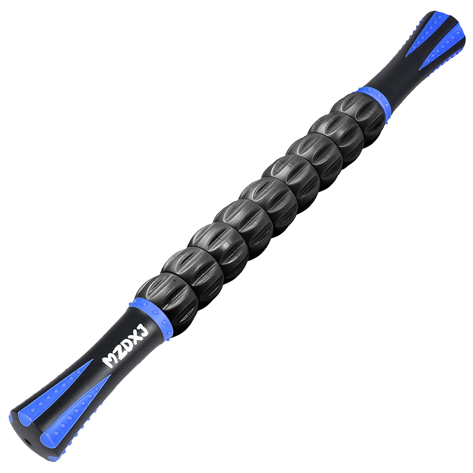 Buy now Muscle Roller Massage Roller Stick- Deep Tissue Fascia Blaster for Myofascial Pain Relief, Lymphatic Drainage & Body Sculpting, Handheld Physical Therapy & Recovery Tool (Black White-24 inch) Blue Black 18 Inch at indiglob india