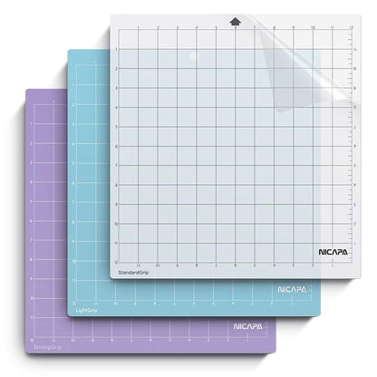 Buy now Nicapa StandardGrip Cutting Mat for Silhouette Cameo 4/3/2/1 (12x12 inch,3 pack) Standard Adhesive Sticky Quilting Cut Pads Replacement Accessories for Silhouette Cameo multicolor for Cameo 12*12 3pack Variety at indiglob india