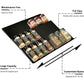 Artibear Expandable Aluminum Spice Rack Drawer Organizer for 8" to 16" Kitchen Cabinets Drawer Tray, Set of 6, Black