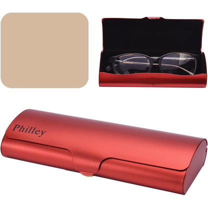 Philley Aluminum Ultra-Light Eyeglasses Case Hard Shell Nearsighted Glasses Case for Women & Men