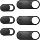 Laptop Camera Cover Slide, Phone Camera Cover Slide, 6 Pack Ultra Thin Webcam Cover Slide for Laptop, Desktop, PC, Tablet, Smartphone, Protect Your Privacy and Security(Black)