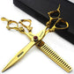 7" 7.5" 8"9" Professional Hairdressing Scissors Barber Salon Hair Cutting Dragon Shears (Large). (7 inch—A)