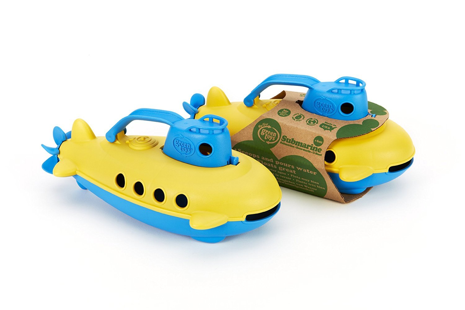 Buy now Green Toys Submarine - BPA, Phthalate Free Blue Watercraft with Spinning Rear Propeller Made from Recycled Materials. Safe Toys for Toddlers at indiglob india