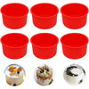 Silicone Mini Round Cake Molds, 4 Inch, Blue, Reusable, Non-Stick, Microwave, Oven, Freezer Safe - Red