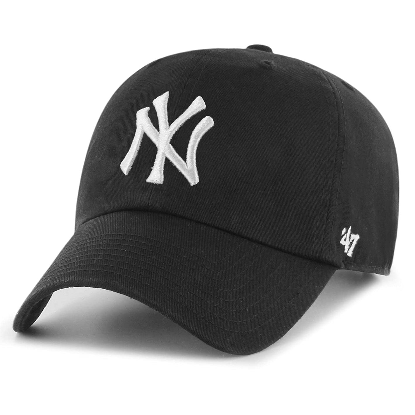 Buy now MLB New York Yankees '47 Brand Clean Up Adjustable Cap, One Size, Black at indiglob india