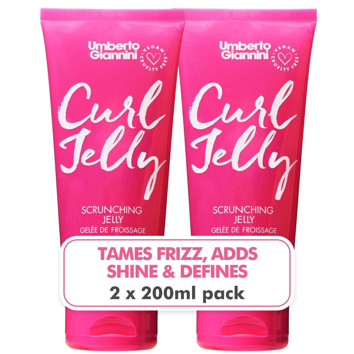 Buy now Umberto Giannini Curl Jelly Scrunching Jelly 6.7 fl Oz - Frizz Solution Defining Hair Gel for 2a-4c Curly, Wavy, Coily Hair - Vegan & Cruelty-Free Curl Jelly Gel (2 Pack) at indiglob india