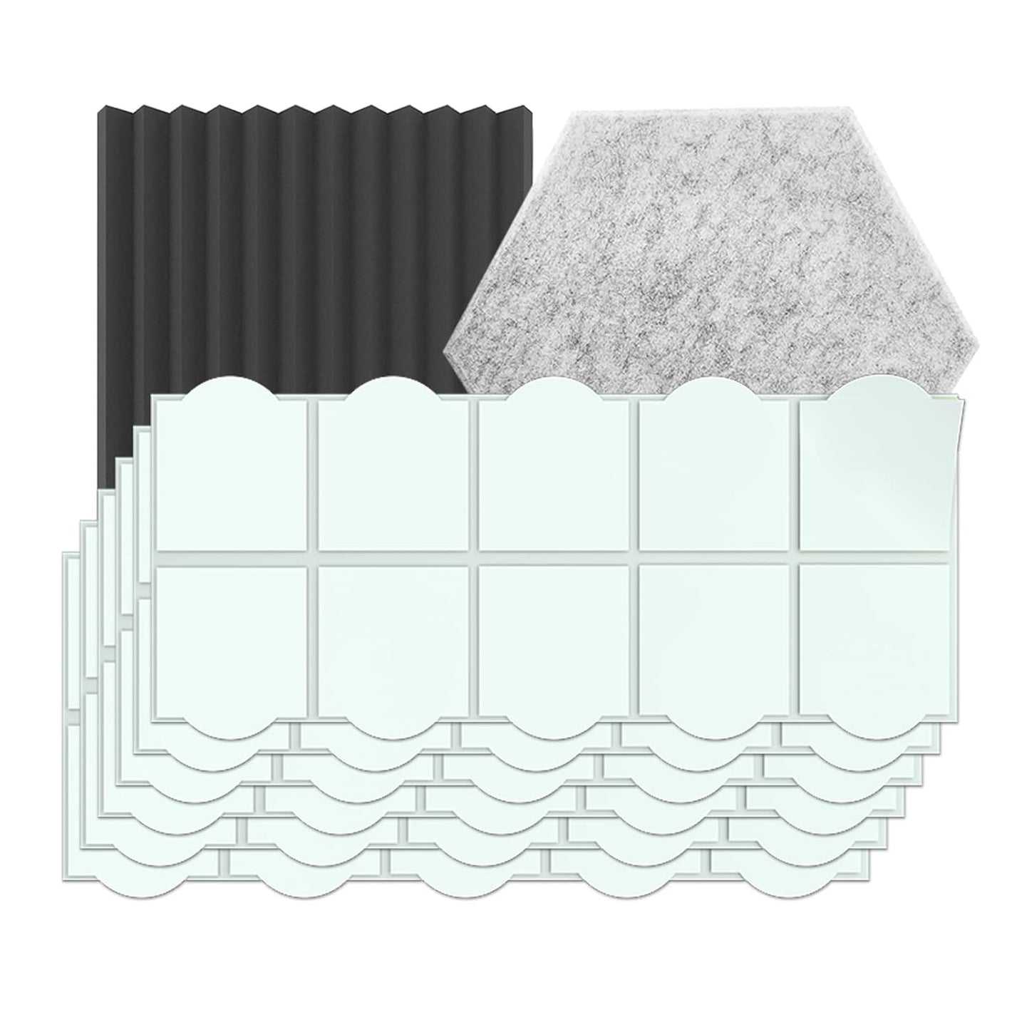 Buy now EGINO 120 Pack Double-Sided Adhesive Tape for Acoustic Soundproofing Foam Panels Strong Pad Mounting, Heavy Duty Wall Adhesive Squares at indiglob india