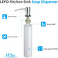 Built in Sink Soap Dispenser or Lotion Dispenser for Kitchen Sink Brushed Nickel Kitchen Sink Soap Dispenser Bar Sink Soap Dispenser with 17OZ Bottle