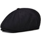 VOBOOM Men Wool Blend 8 Panel Newsboy Cap Herringbone Cabbie Flat Tweed Hat