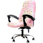 Deisy Dee Computer Office Chair Covers for Stretch Universal Rotating Chair Desk Chairs ONLY Chair Covers (Blue Flower 1, Medium)