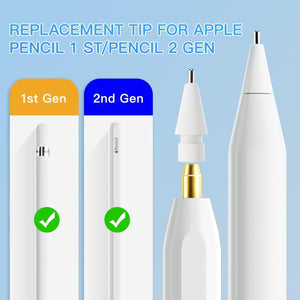 Replacement Tips Compatible with Apple Pencil 2 Gen ipad Pro Pencil - iPencil Nib for ipad Pencil 1 st/Pencil 2 Gen (3 Pack-White)
