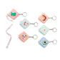 6 Pack Tape Measure with Key-Chain, Retractable Mini Measuring Tape, 60-Inch 1.5 Meter Soft Body Tailor Sewing Measuring Ruler,Cute Craft Cloth Tape Measure Ruler for Kids Mother Knitting
