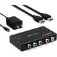 Portta Component to HDMI Converter, YPbPr RGB + R/L Audio to HDMI v1.3 Converter Adapter Support 1080P 2 Channel LPCM for HDTV PS2 PS3 HDVD Player Wii Xbox