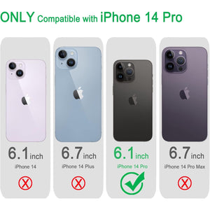 Compatible with iPhone 14 Pro Case, Bling Sparkle Soft TPU Anti-Scratch Shockproof Protective Phone Bumper, Women Girls Cute Slim Sparkly Phone Case for iPhone 14 Pro, Clear Glitter