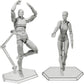 Haniforever Artists Manikin Art Mannequin Figures Supplies Drawing Tools,Small Drawing Figure Model for Sketching,Painting,Action Figures Male+Female Set(Grey)