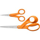 Fiskars Premier No. 5 Micro-Tip Orange-Handled Fabric Scissors - Double Loop Handle - Sewing and Craft Scissors - Orange