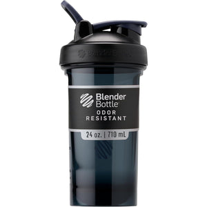 BlenderBottle Shaker Bottle Pro Series Perfect for Protein Shakes and Pre Workout, 24-Ounce, Black