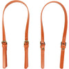 Semetall PU Leather Replacement 2 Pcs 67cm to 76cm Brown Replacement Purse Strap Leather Handles for Bags - Orange