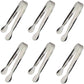 6PCS Ice Tongs Mini Sugar Tongs 4.25Inch Tong for Serving Food Small Serving Tong, Kitchen Tong for Appetizers,Tea Party, Coffee Bar, Desserts by Sunenlyst (Silver and Gold)
