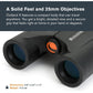 Celestron - Outland X 10x25 Binoculars – Ideal for Birding and Outdoors – 25mm Objective Lenses – 6.2° Field of View – BaK-4 Prisms – Multi-Coated – Waterproof and Fogproof
