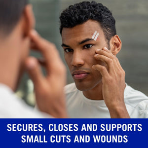 Nexcare Steri-Strip Wound Closure, Breathable Strips Hold Small Wounds Firmly Closed, Great After Sutures or Staples - 30 Wound Closures