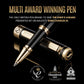 Buy now Scriveiner Black Lacquer Rollerball Pen - Stunning Luxury Pen, Real Gold Plating, Schmidt Ink Refill, Best Roller Ball Gift Set for Men & Women, Professional, Executive Office, Nice Pens at indiglob india