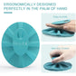 Silicone Body Scrubber Shower Bath Wash Brush Gentle Exfoliating Scrub Cleansing Loofah for Women Men Baby Sensitive Skin, Easy to Clean, Lather Nicely, More Hygienic, 1 Pack, Cyan