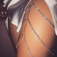 Acenail Boho Crystal Sexy Leg Chains Gold Body Chains Multilayer Beach Thigh Chain Fashion Body Jewelry for Women and Girls (silver)