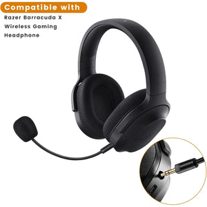 Barracuda X Mic Replacement for Razer Barracuda X Wireless Gaming Headphone, Detachable 3.5mm Noise Cancelling Microphone for Xbox One, PS4, PS5, PC