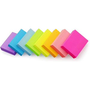 Sticky Notes 1.5x2 inch Bright Colors Self-Stick Pads 8 Pads/Pack 100 Sheets/Pad Total 800 Sheets