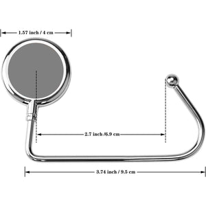 Purse Hook Handbag Hangers for Table Storage Decor, Womens Bag Hanger Holder (Marble White+Black)