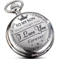 Engraved Pocket Watch to Son I Love You Gifts from a Mom Dad Birthday Christmas Gift Fob Watches Chains