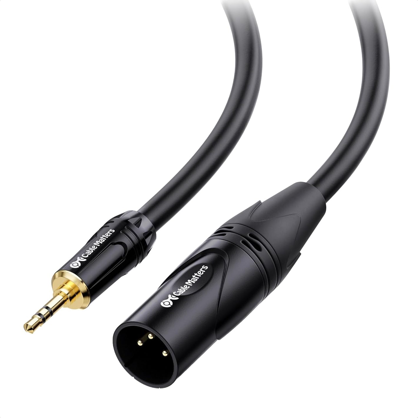 Cable Matters 3.5mm to XLR Cable - 6ft, Male to Male XLR to 1/8 Inch Cable, Compatible with iPod, MP3 Player, Laptop, Voice Recorder, and More, Black – Not for Microphone Use