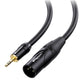 Cable Matters 3.5mm to XLR Cable - 6ft, Male to Male XLR to 1/8 Inch Cable, Compatible with iPod, MP3 Player, Laptop, Voice Recorder, and More, Black – Not for Microphone Use