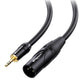 Cable Matters 3.5mm to XLR Cable - 6ft, Male to Male XLR to 1/8 Inch Cable, Compatible with iPod, MP3 Player, Laptop, Voice Recorder, and More, Black – Not for Microphone Use
