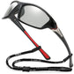 Buy now FAGUMA Sports Polarized Sunglasses For Men Cycling Driving Fishing UV400 Protection Black Frame Grey Transparency Lens at indiglob india