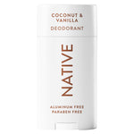 Buy now Native Deodorant Contains Naturally Derived Ingredients, 72 Hour Odor Control | Deodorant for Women and Men, Aluminum Free with Baking Soda, Coconut Oil and Shea Butter | Coconut & Vanilla at indiglob india