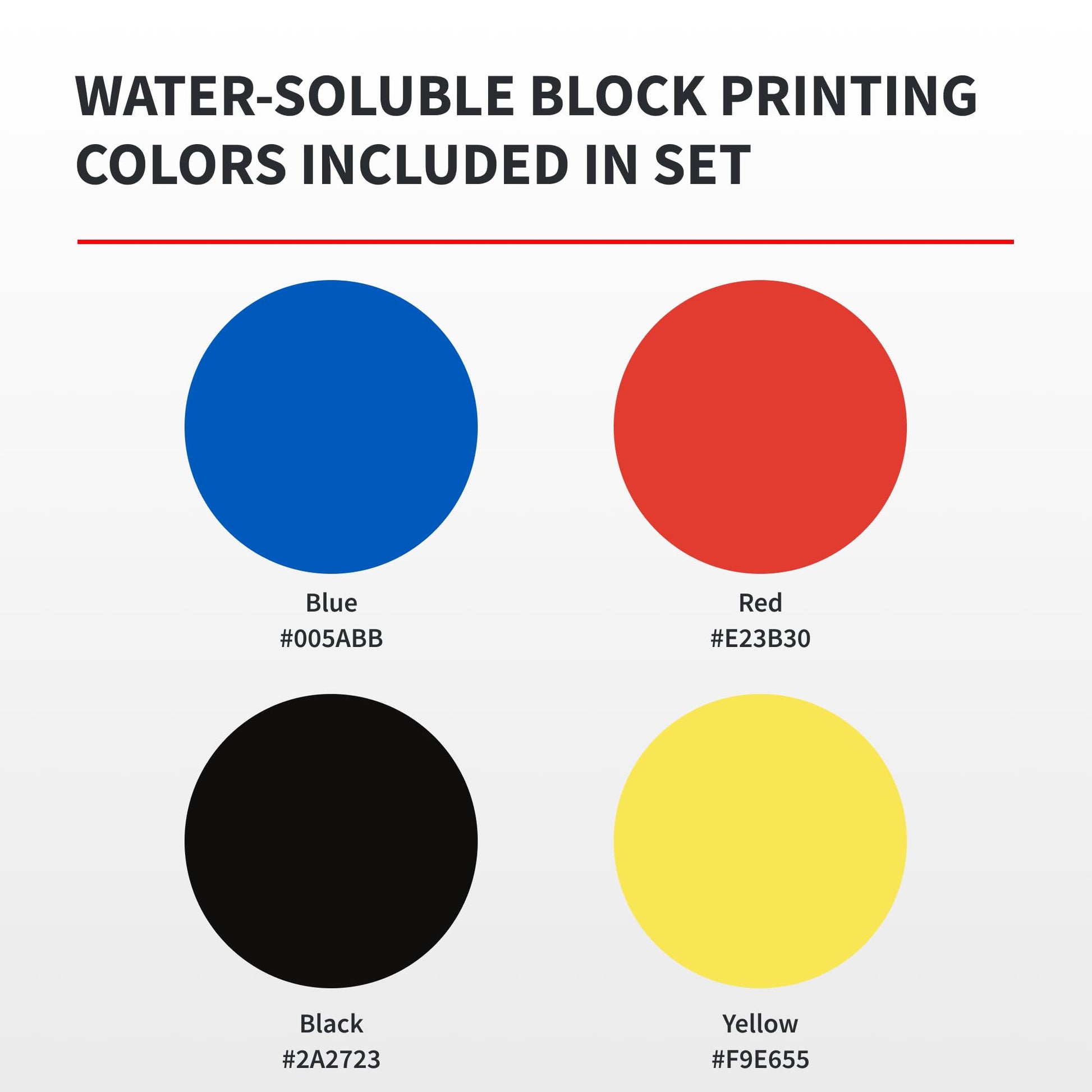 Buy now Speedball Water-Soluble Block Printing Ink Set ƒ?? 4 Bold Colors With Satiny Finish - 1.25 FL OZ Tubes at indiglob india
