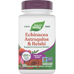 Nature's Way Echinacea Astragalus & Reishi, Immune Support*, 100 Capsules