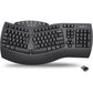Perixx Periboard-612B Wireless Ergonomic Split Keyboard with Dual Mode 2.4G and Bluetooth Feature, Compatible with Windows 10 and Mac OS X System, Black, US English Layout