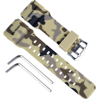 Natural Resin Replacement Watch Strap for Casio G-Shock Master of G Mudmaster Twin Sensor GG-1000/GWG-100/GSG-100 Sport Watch