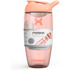 Promixx Pursuit Protein Shaker Bottle (24 oz) – Silent No-Ball Mixer, Leak-Proof Lid, BPA/BPS & Phthalate-Free ECOZEN – Easy-Clean Shaker Cup for Protein Shakes, Pre & Post-Workout Smoothies - Coral
