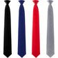 4 Pcs Men's Clip-on Ties Solid Color Men's Tie Pre Tied Clip on Ties for Man Clip on Necktie Button Ties
