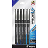 Pilot, Precise V7, Capped Liquid Ink Rollerball Pens, Fine Point 0.7 mm, Blue Ink Pens, Pack of 5 - Ideal for School, Journaling & Office Writing - Black