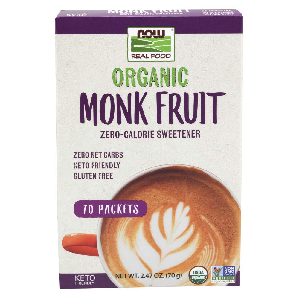 Buy now NOW Foods Monk Fruit Organic, 70 Packet at indiglob india