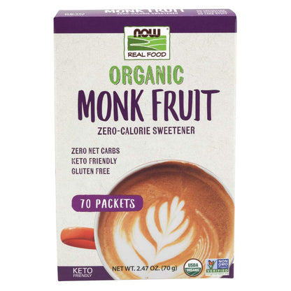 Buy now NOW Foods Monk Fruit Organic, 70 Packet at indiglob india