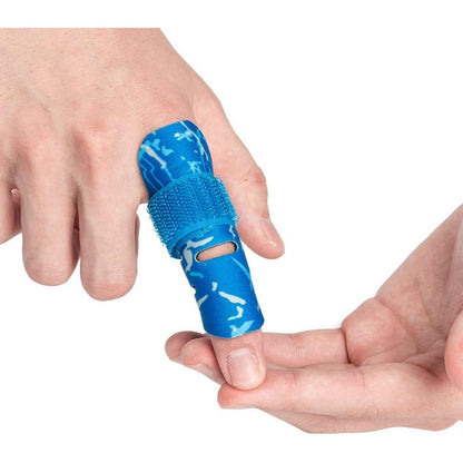 Kuangmi Finger Sleeve Support Protector Finger Splint Brace Use for Pain Relief and Preventing Sports Injuries（S/M, Blue